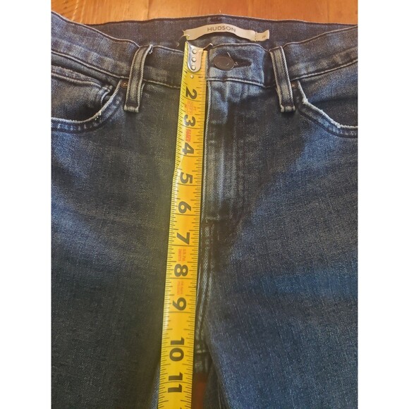 Hudson Jeans Womens 26 Wide Leg High Rise Dark Stretch Rosie Frayed Hem 28x31.5 - Picture 11 of 13